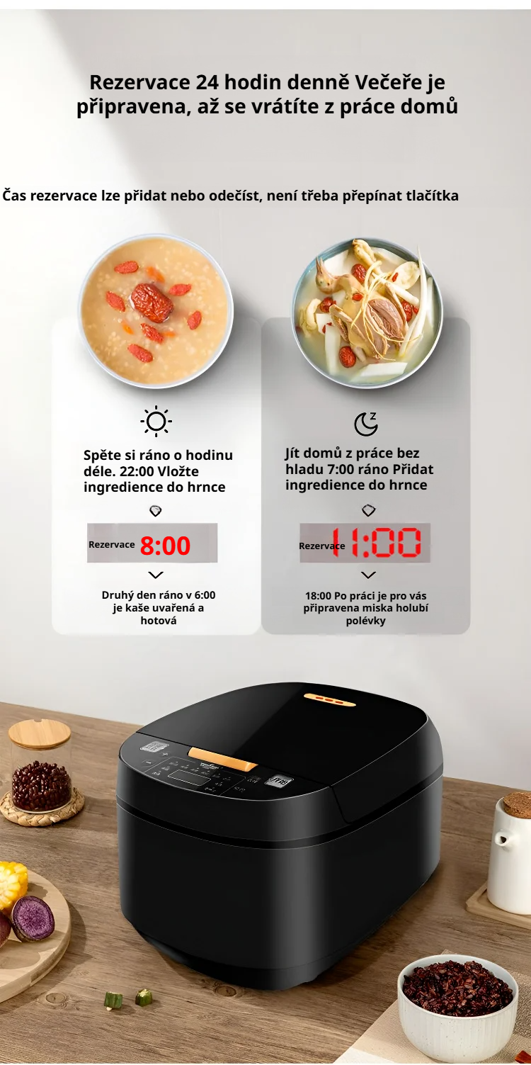 Moderní design 5L chytrého rýžovaru do každé kuchyně