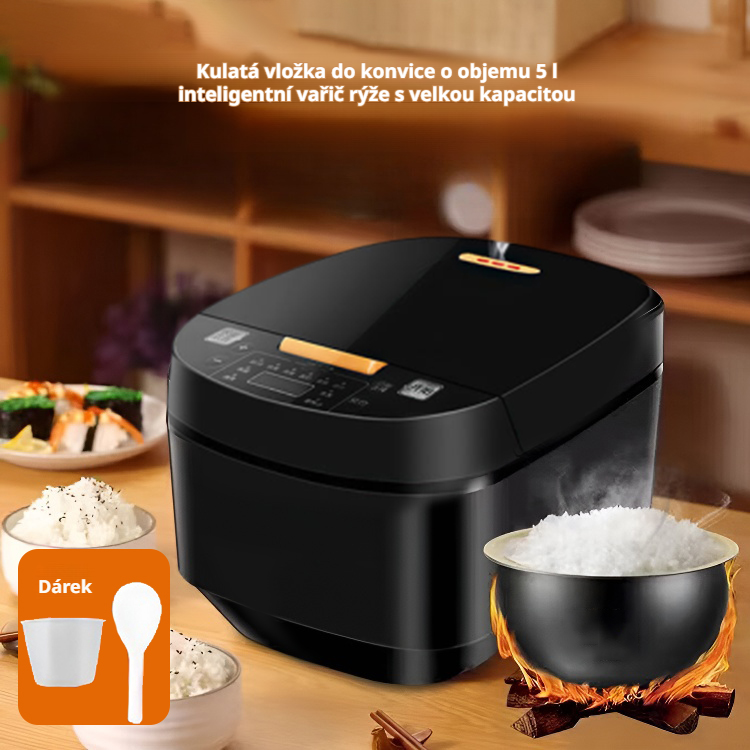 5L chytrý rýžovar s kulovou vložkou a velkou kapacitou