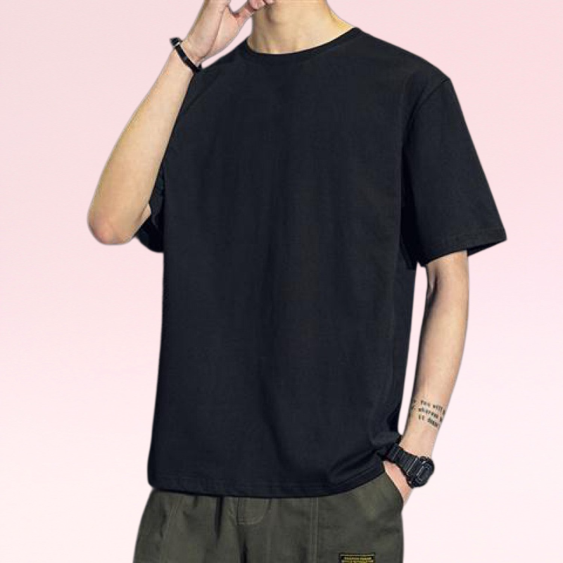 メンズ半袖夏用アイスシルクシャツ新作ゆったりトレンドカラーコーマ綿ハーフドレス服半袖メンズ