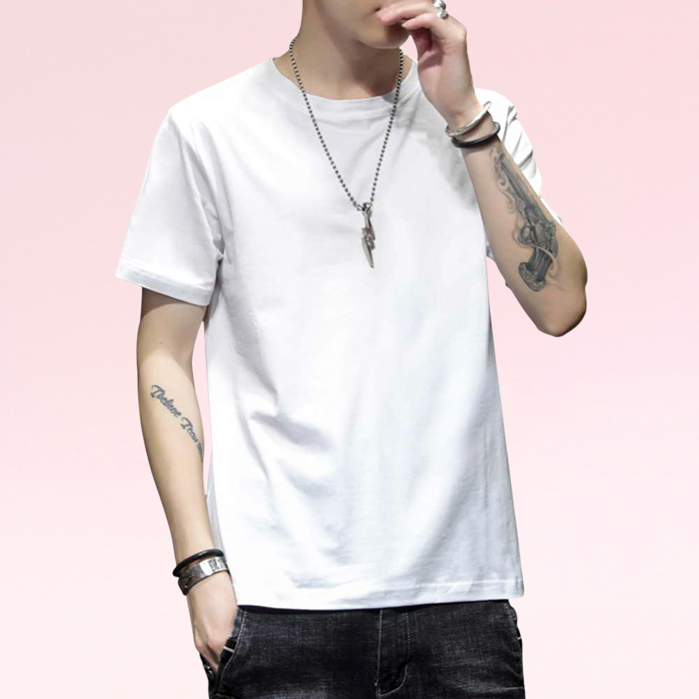 メンズ半袖夏用アイスシルクシャツ新作ゆったりトレンドカラーコーマ綿ハーフドレス服半袖メンズ