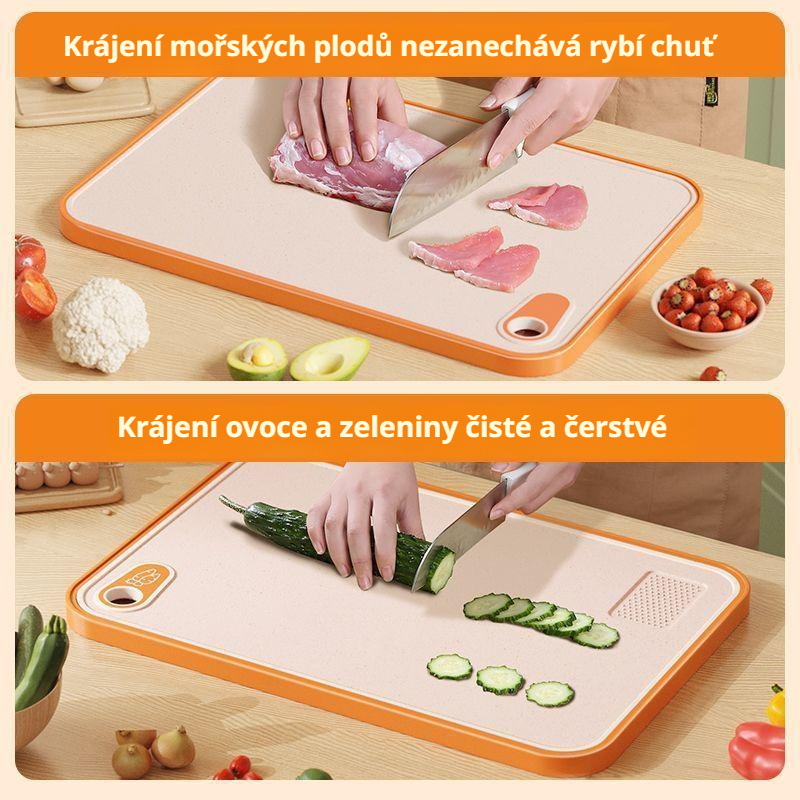 Ekologická krájecí deska z pšeničné slámy, domácí a dětské použití