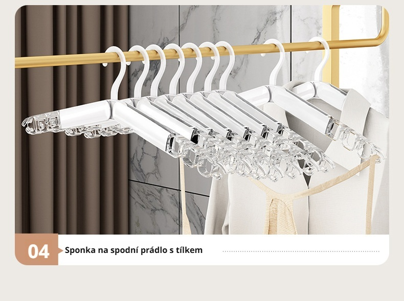 Praktický věšák na šaty pro balkon nebo terasu