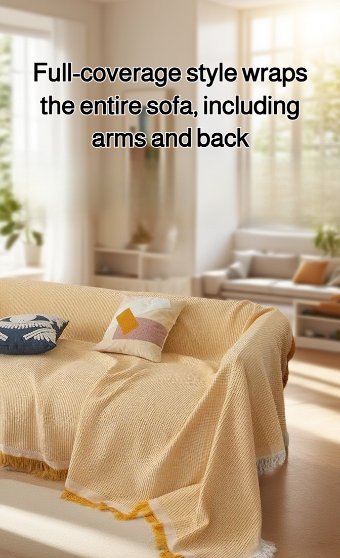 Universal all-inclusive sofa cover fits any couch style