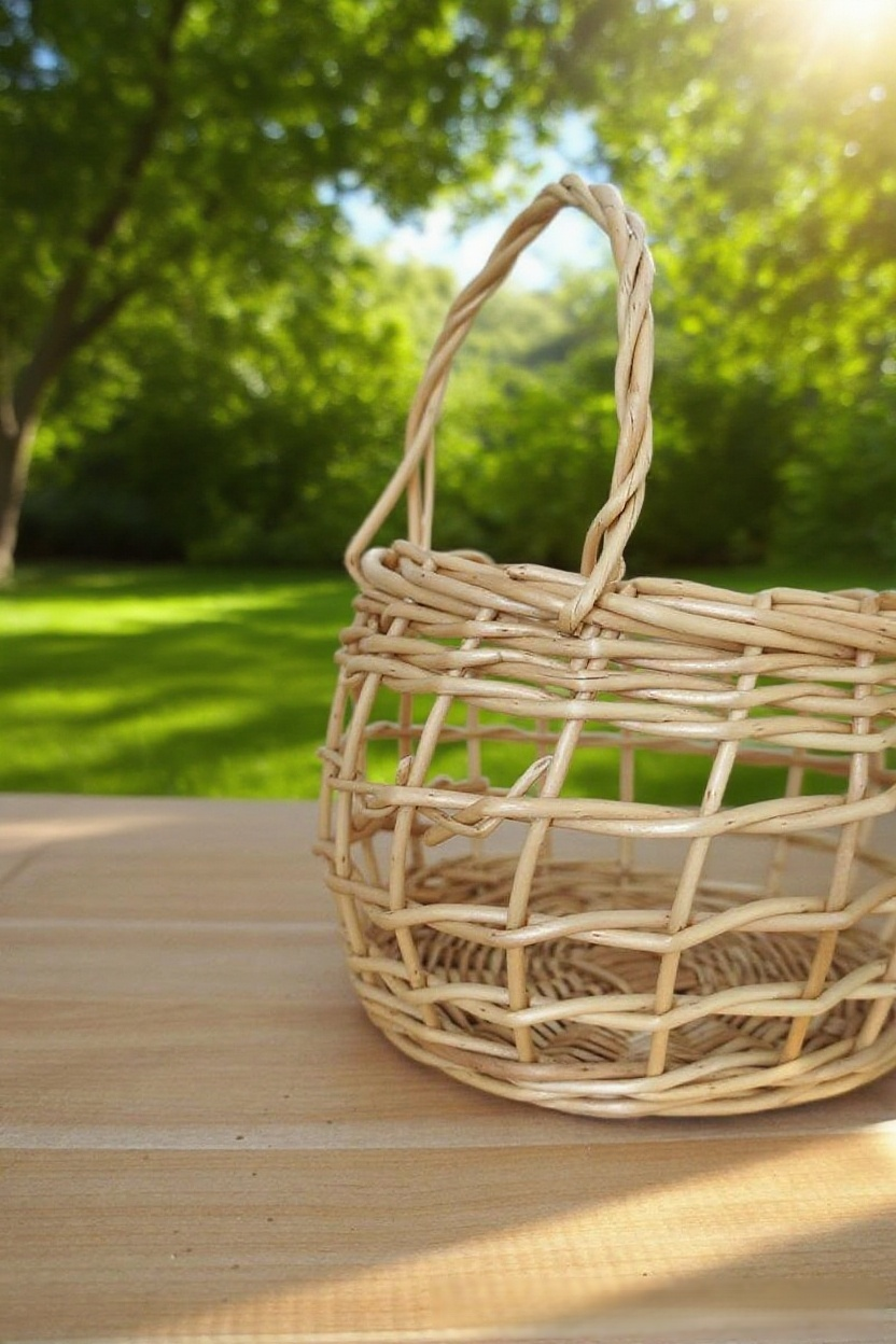 주방 벽에 걸린 생강마늘 정리 바구니