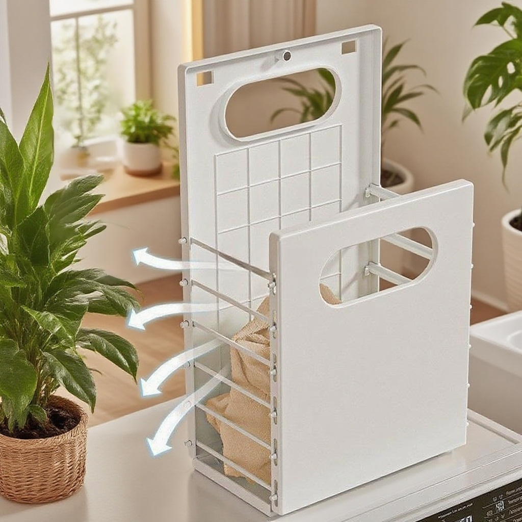 ตะกร้าเสื้อผ้าสกปรกพับได้สำหรับห้องน้ำ