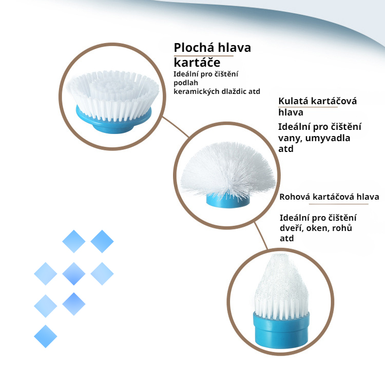 Elektrický čisticí kartáč pro domácnost 