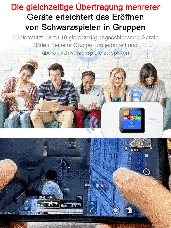 TypC Schnittstelle Farbbildschirm drahtloser wifi tragbarer Router für unterwegs