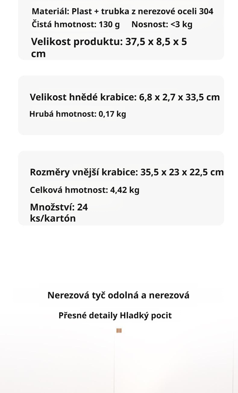 Detail nerezového držáku na utěrky