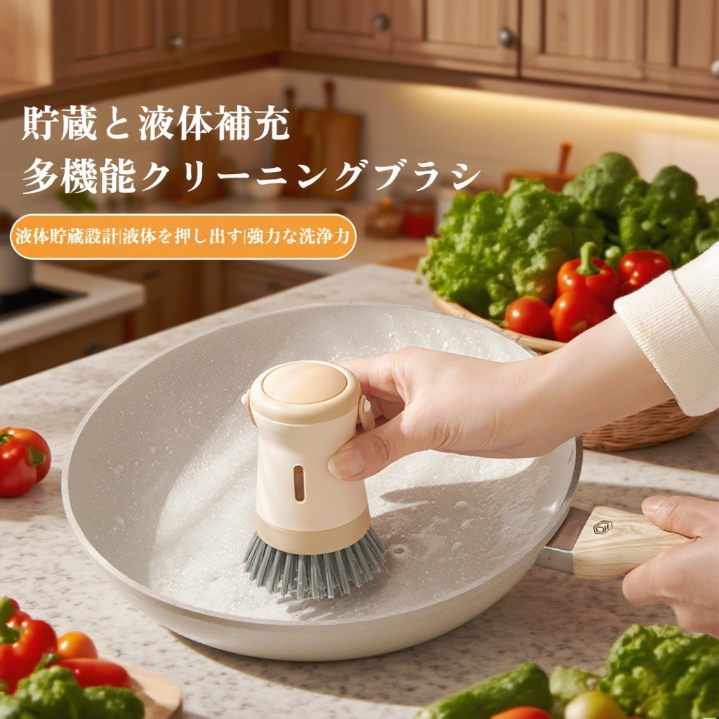 ポットブラシアーティファクトキッチン特別なポットブラシは油に固執せず、ポットを傷つけません多機能クリーニングブラシ家庭用ロングハンドルポットブラシ