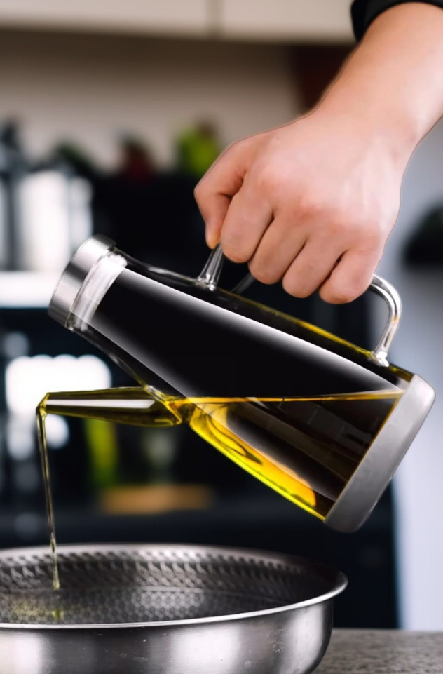 내열 유리 오일병과 신선한 재료