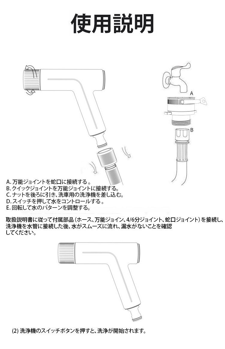 節水設計の高圧洗浄機