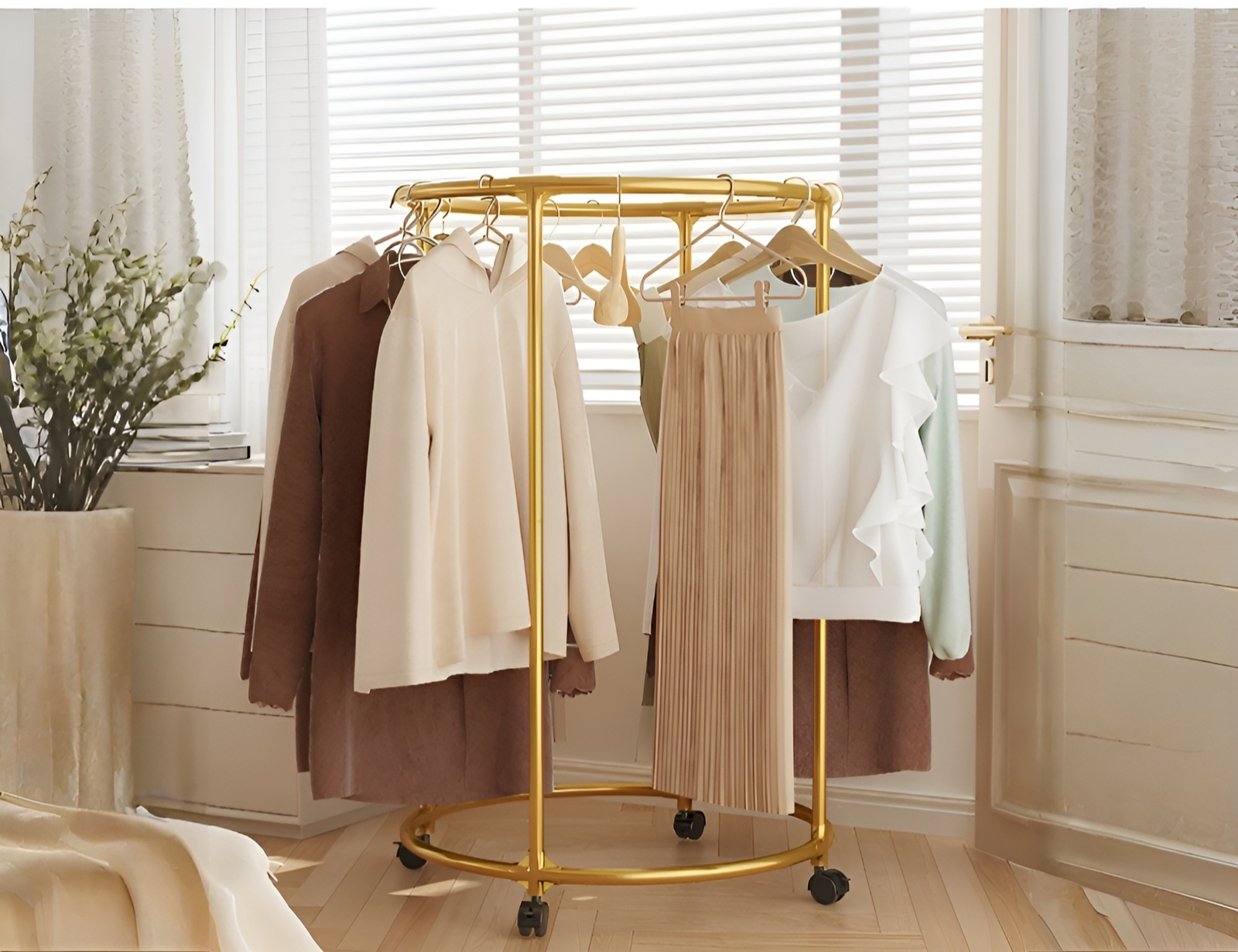 다기능 회전 원형 빨래 건조대