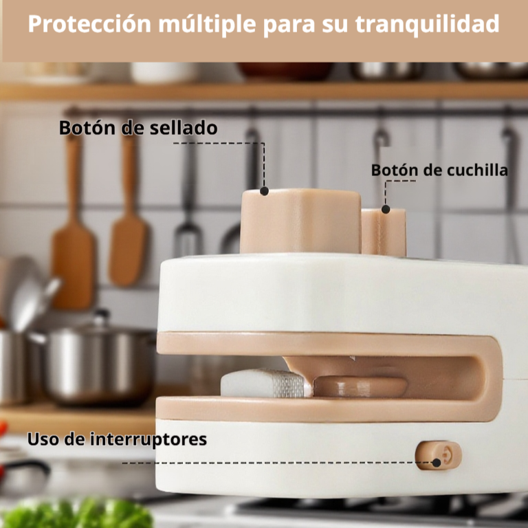  Mini selladora portátil con imán de doble uso para bolsas