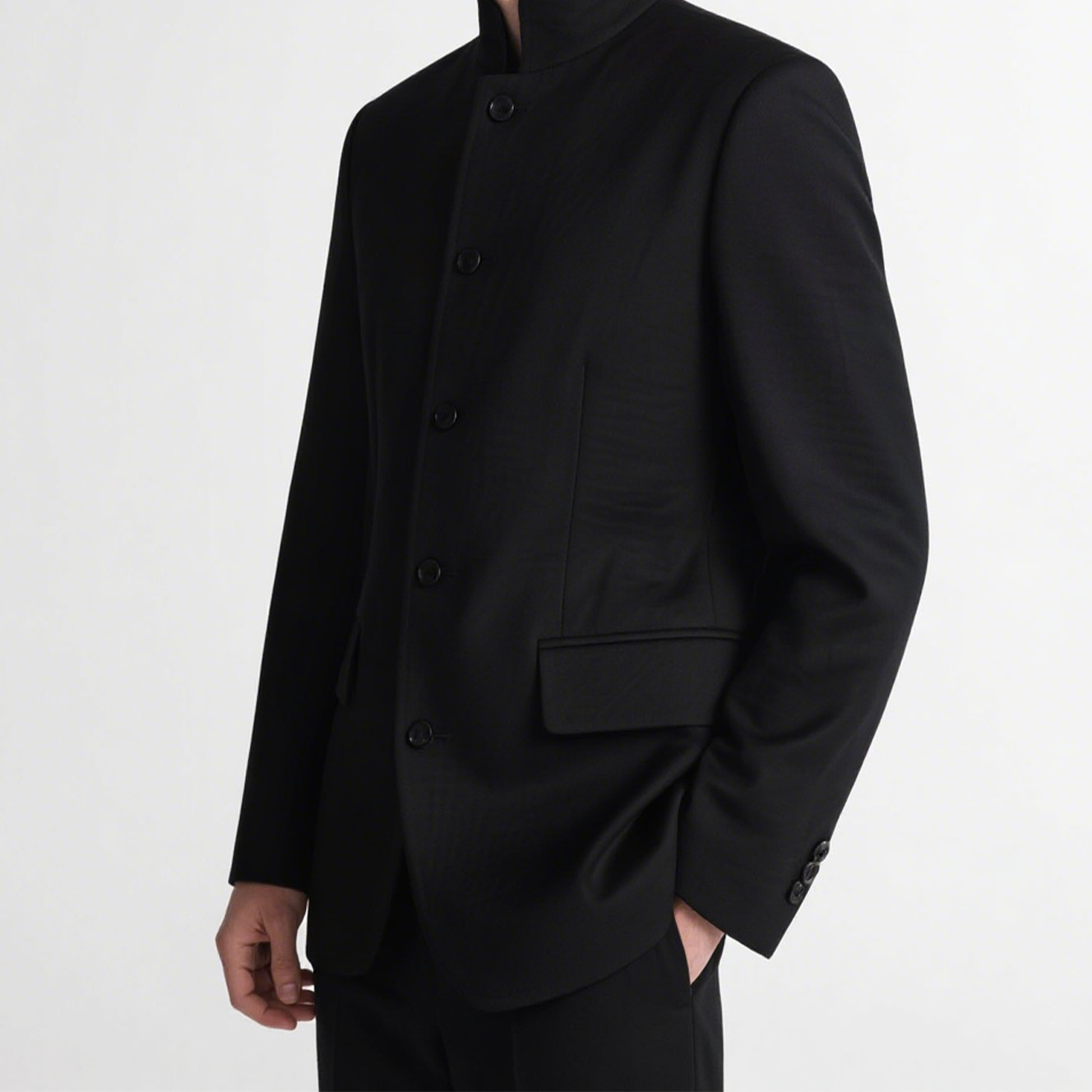 作業服レトロマルチポケット耐摩耗性中国式ジャケット