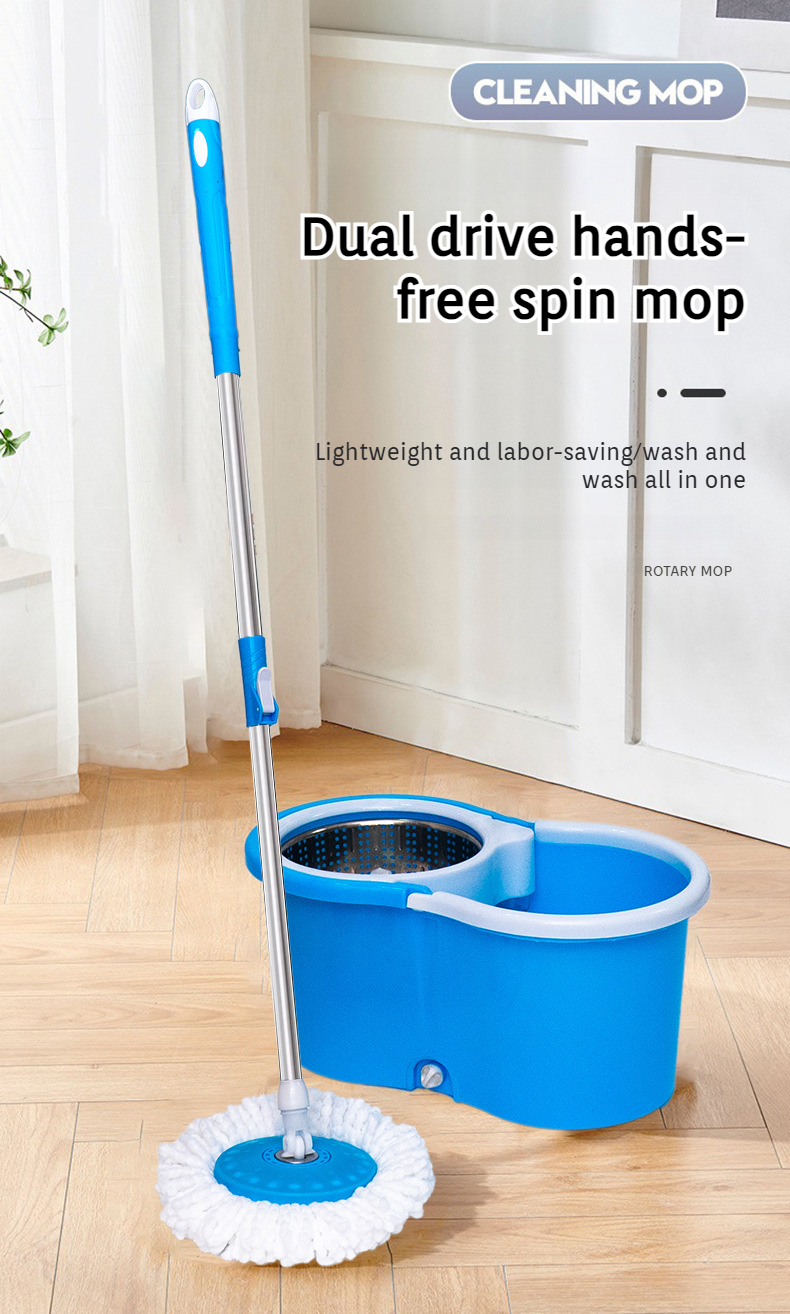 Dual drive lightweight mop system for effortless cleaning