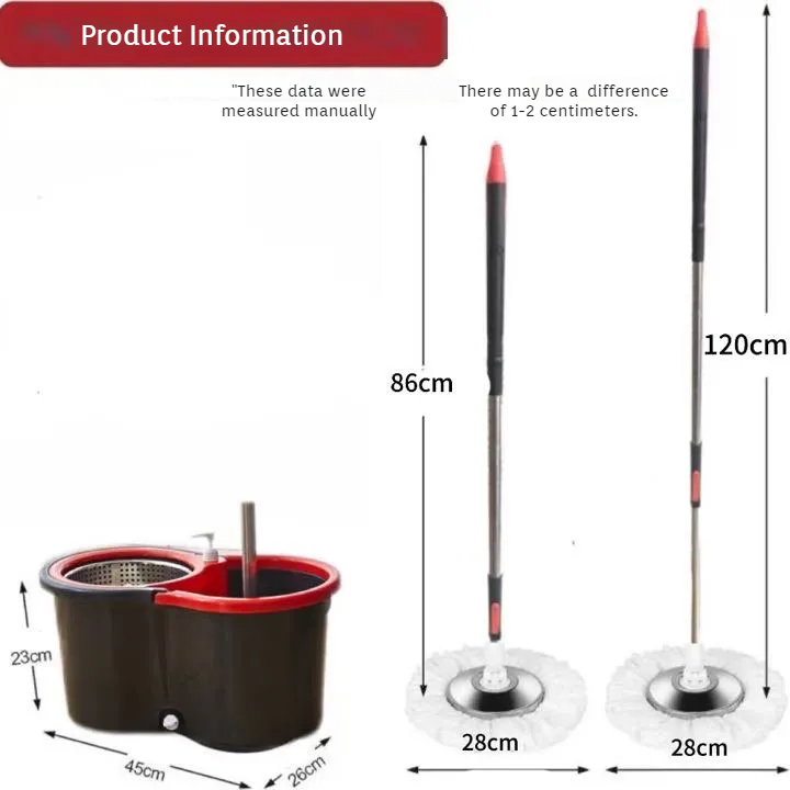 Rapid Dehydration Mop Dunn Cloth Dual Drive Lightweight HandFree