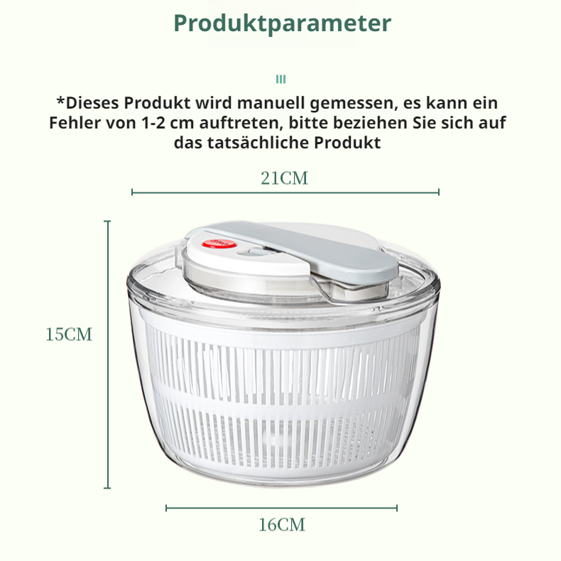 Manuelle Presse Obst und Gemüse Dörrgerät Wasserschleuder Home Küche Obstsalat Dörrgerät