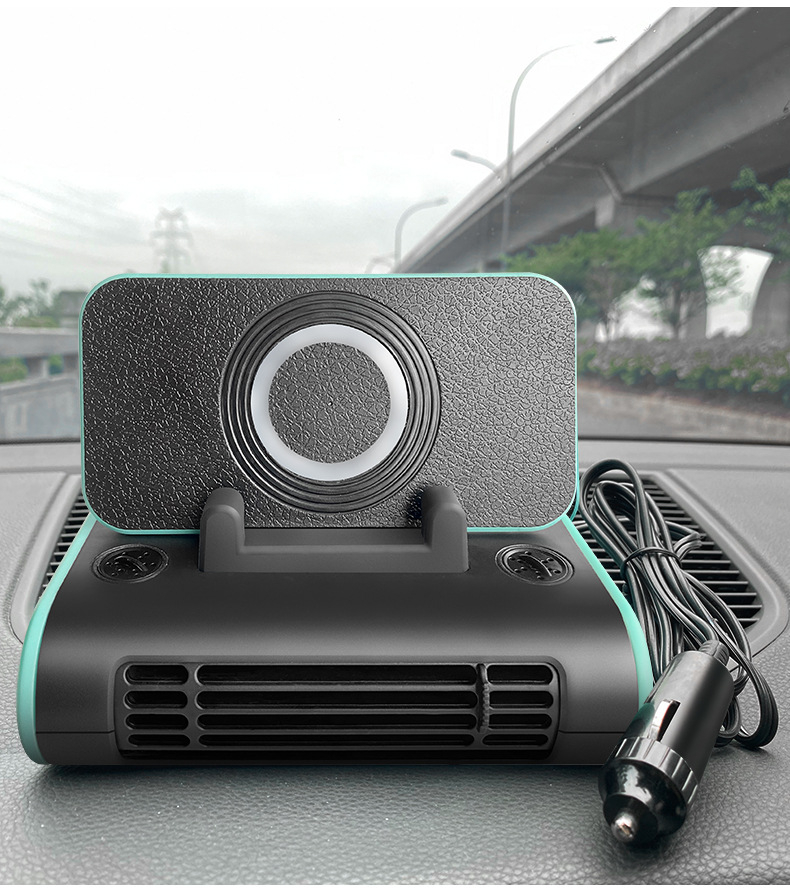 JMY 車用ファン 多機能アロマセラピー 携帯電話ホルダーファン