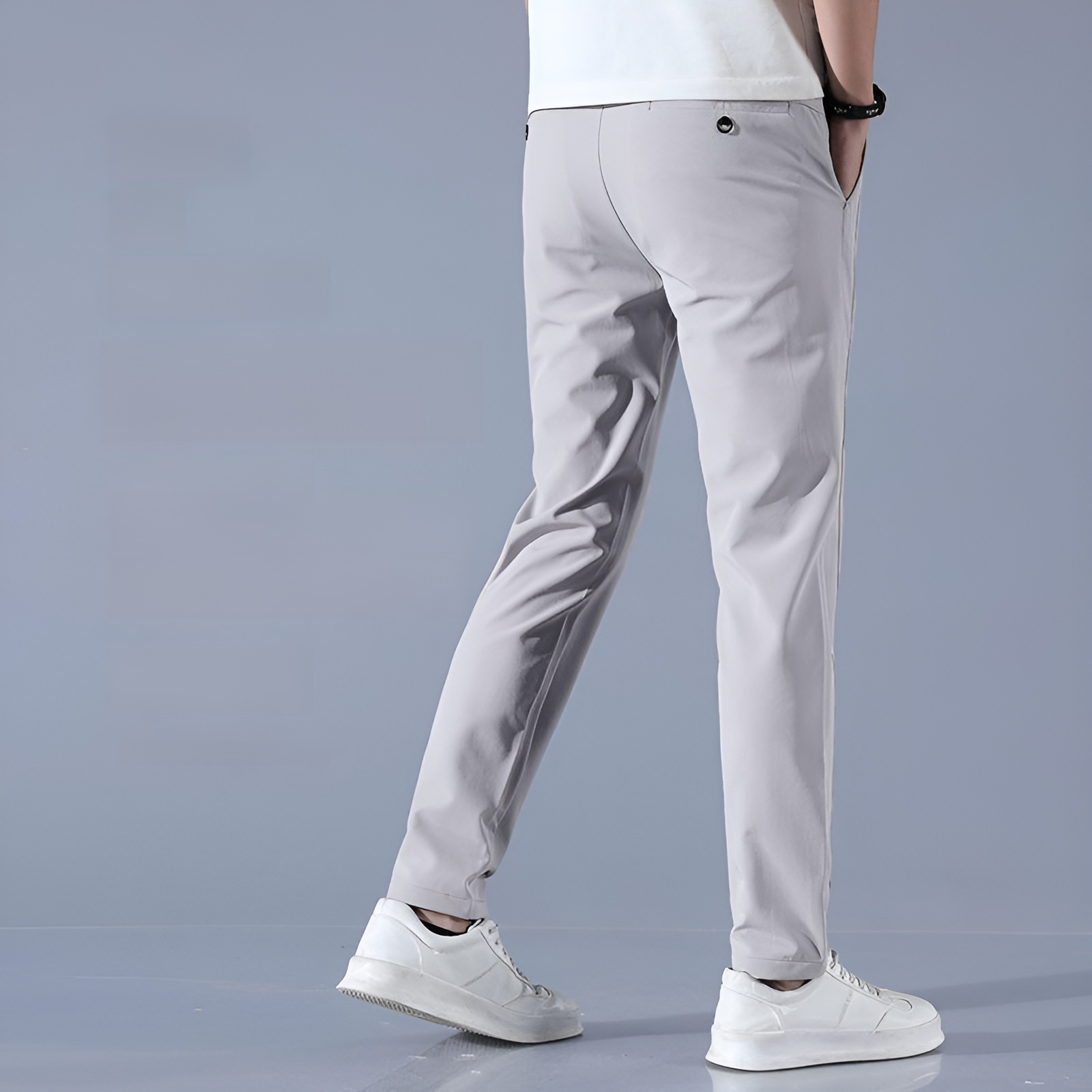 メンズ ロングパンツ 夏服 冷感パンツ アイスシルクパンツ 接触冷感 薄手 涼しい イージーパンツ ストレッチ 夏 春 秋