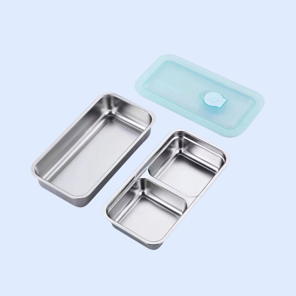 透明蓋ステンレス製ランチボックス