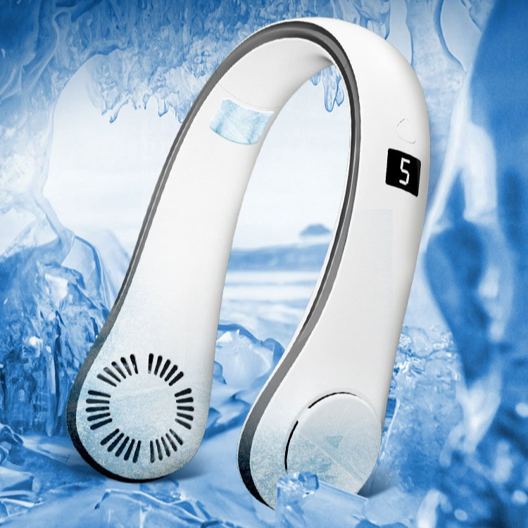 게으름뱅이 휴대용 목걸이 선풍기 냉각 소형 선풍기 미니 날개 없는 선풍기 휴대용 대풍력