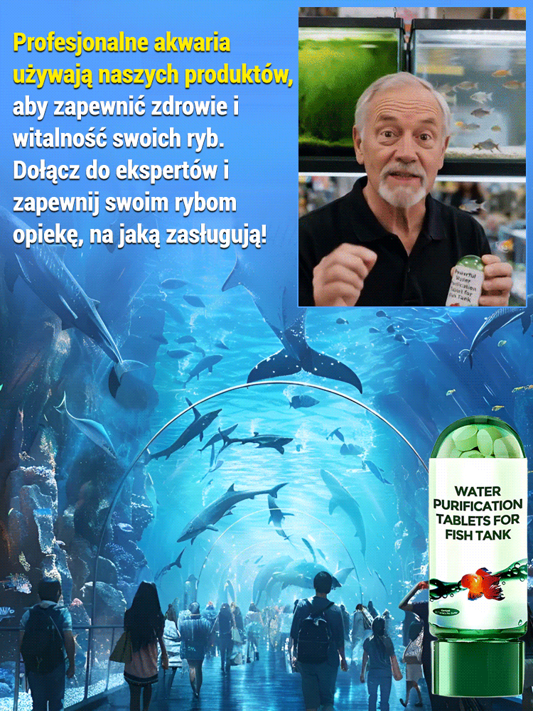 【Jednominutowe oczyszczanie wody】Skuteczne tabletki do oczyszczania wody w akwarium