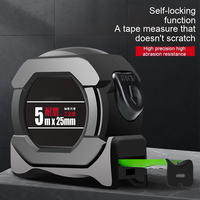 Měřicí páska z uhlíkové oceli s fluorescenční zelenou barvou