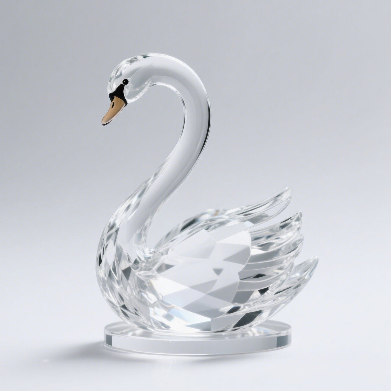 Křišťálová labuť dekorace 