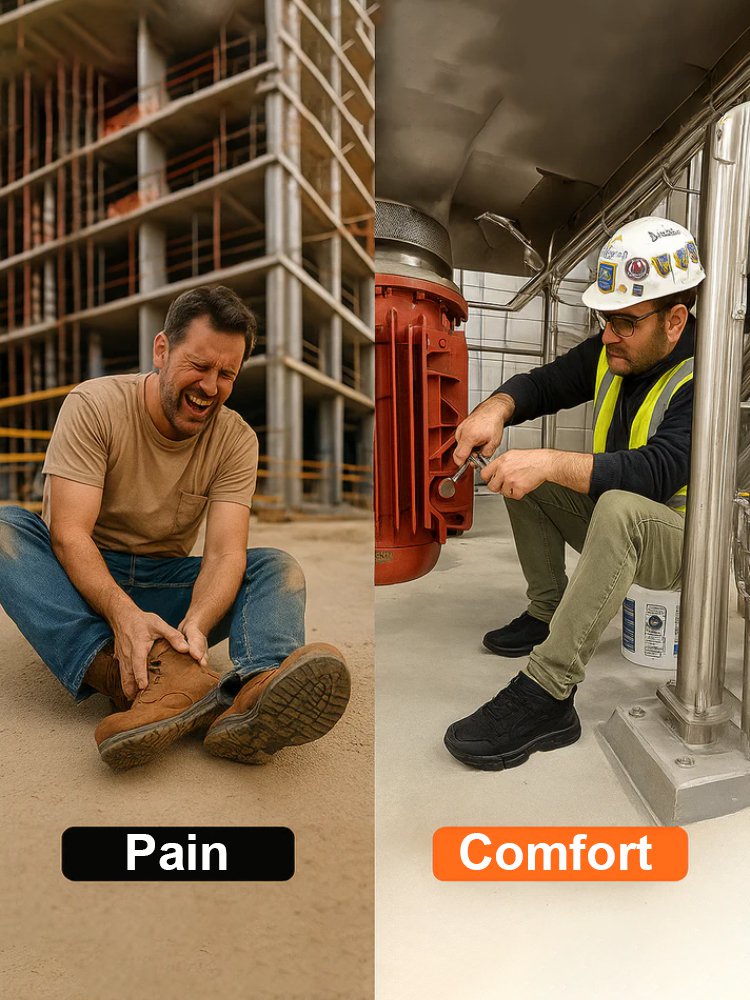 Knob anti-smash and anti-puncture labor shoes-FBA