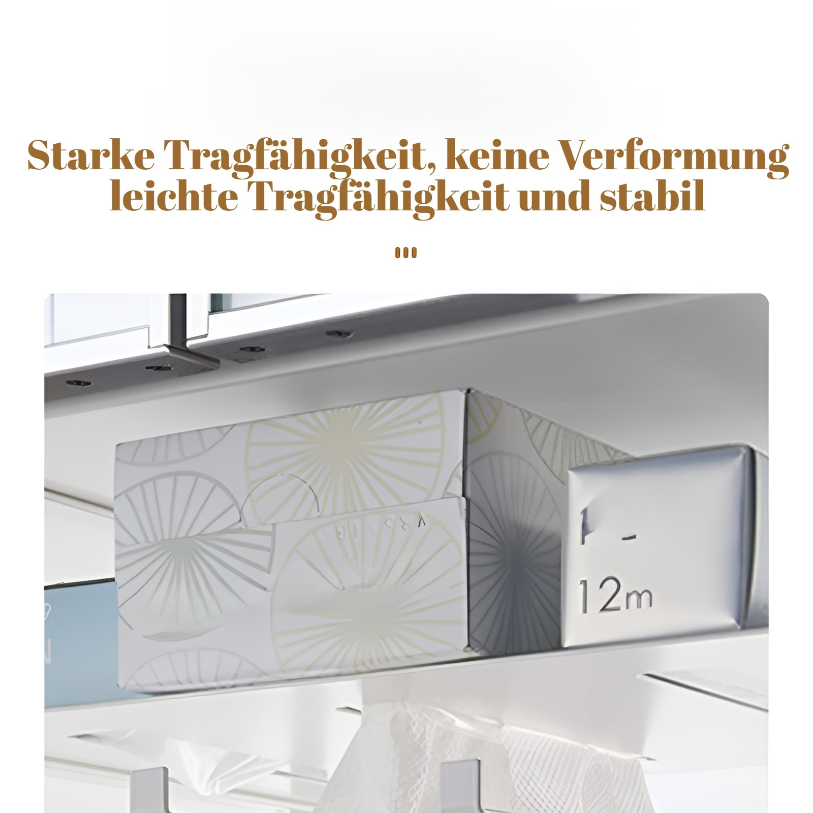 Modernes, einfaches, stanzfreies Hängeregal mit japanischen Haken für Küchenschränke, Multifunktions