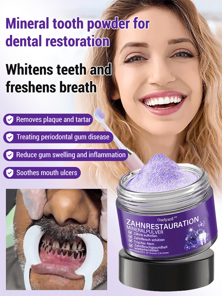 【Periodontal Health Restoration】Purple Mineral Tooth Powder for Tooth Restoration