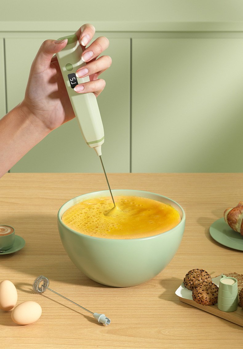 Batidor de leche ligero y recargable