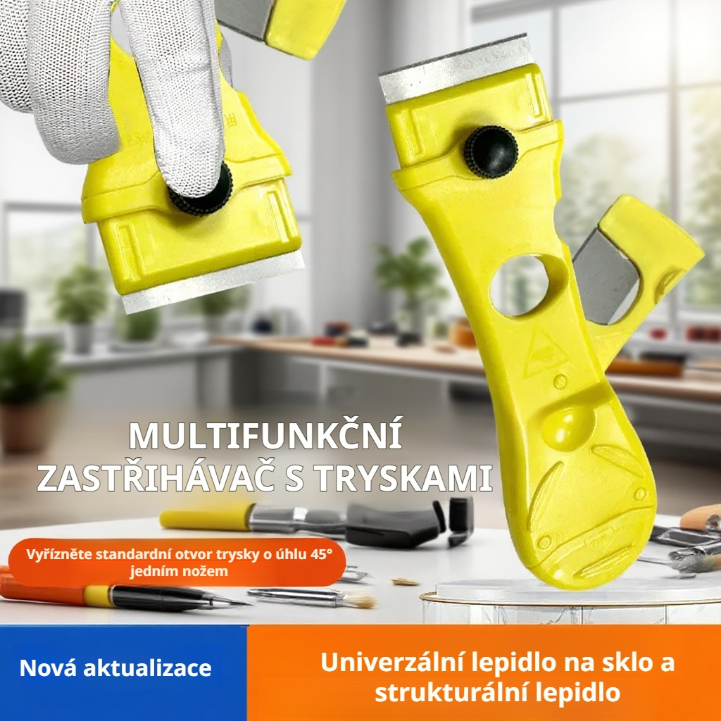 Odstraňovač lepidla s pevnou konstrukcí a ostrou čepelí