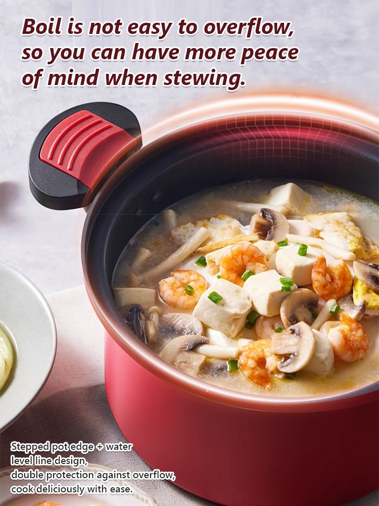 Multi-functional pressure cooker for soups and stir-fries