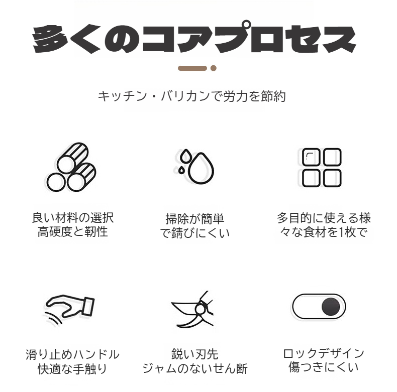 鶏骨を簡単に切れる自動リバウンド機能付きはさみ
