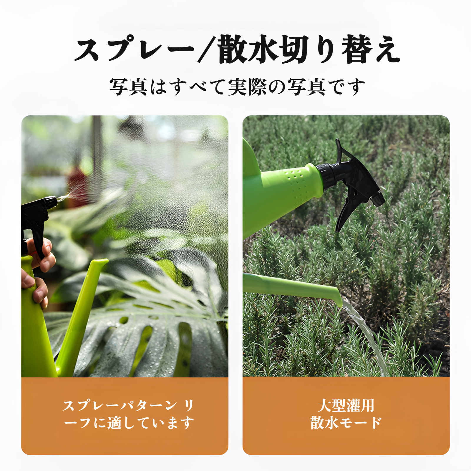 フラワーシャワータイプの広がる水流を示す画像