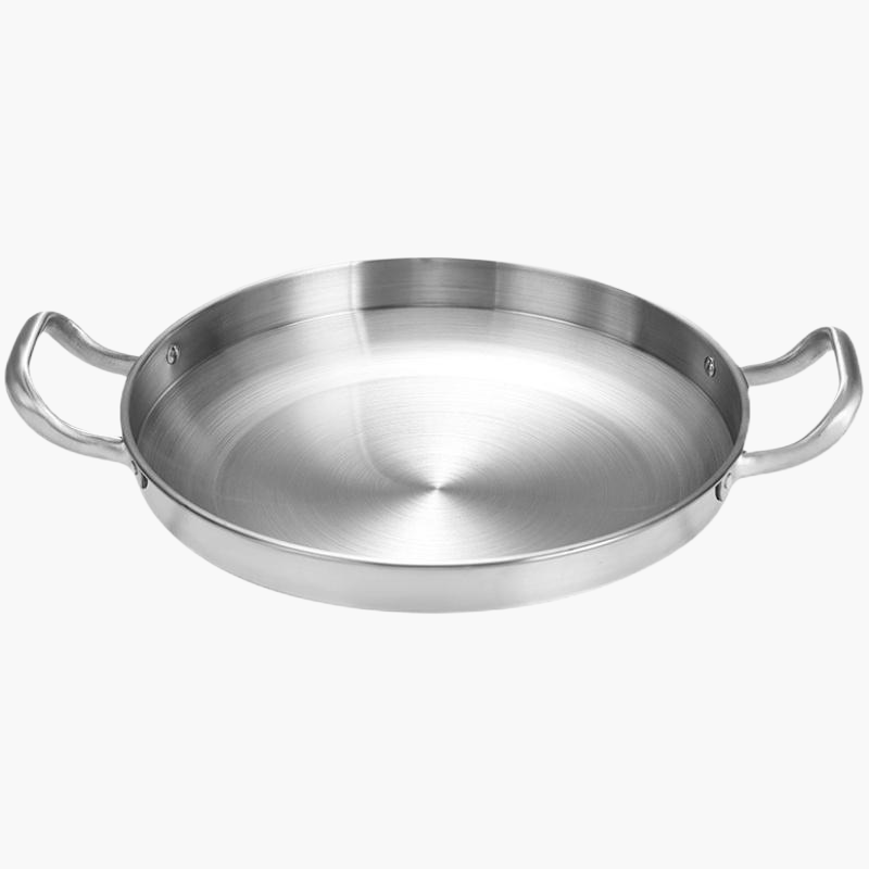 不鏽鋼加厚炒鍋菜盤雙耳炒鍋