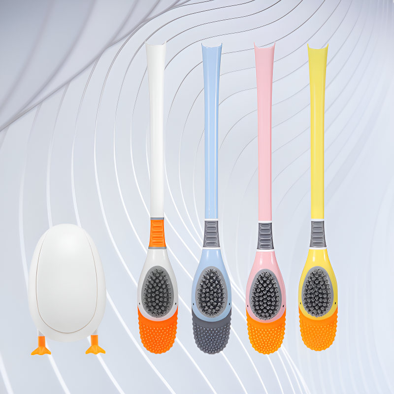 2in1壁掛け式シリコントイレブラシ