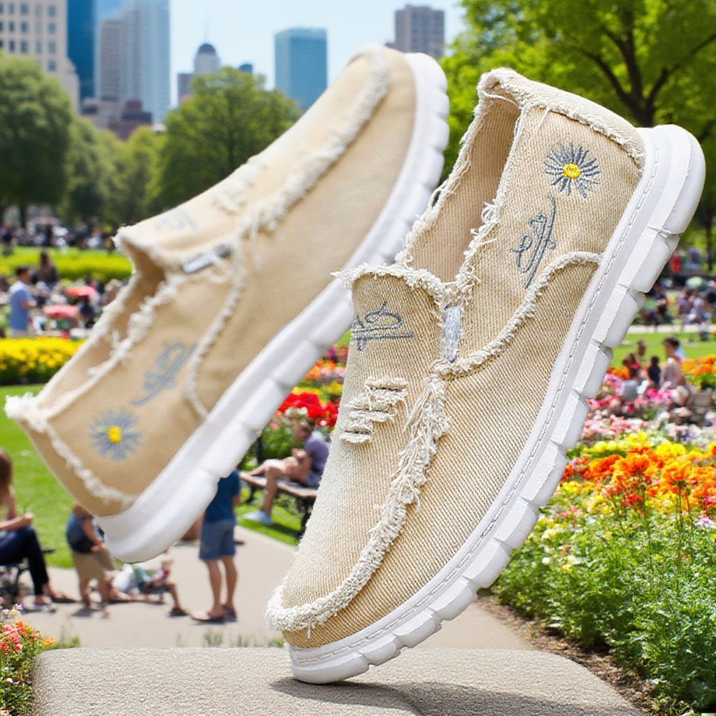 봄여름가을 남성화 쿠션창 패브릭 슈즈 캐주얼화 남편한 패브릭 슈즈