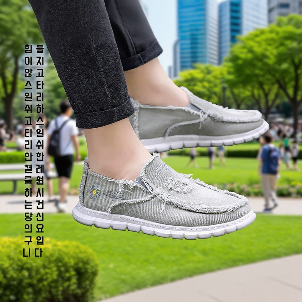 봄여름가을 남성화 쿠션창 패브릭 슈즈 캐주얼화 남편한 패브릭 슈즈