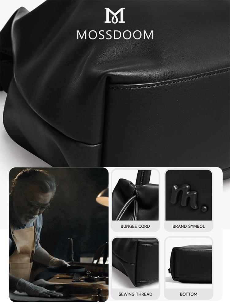 Bow casual pleated shoulder bag