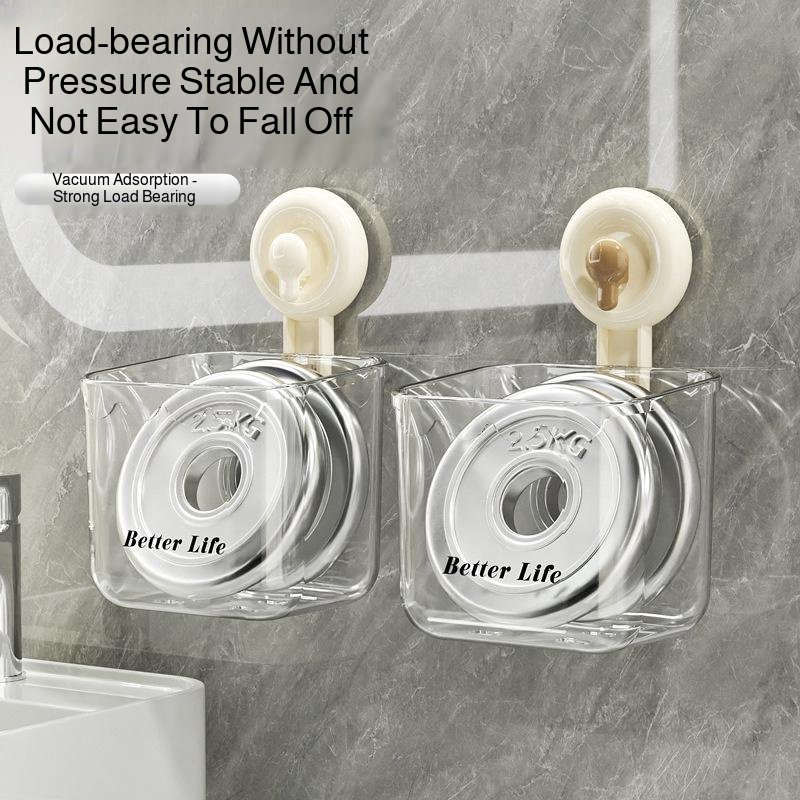 Suction cup waste face towel storage box wall-mounted toilet face towel rack toilet sink bathroom