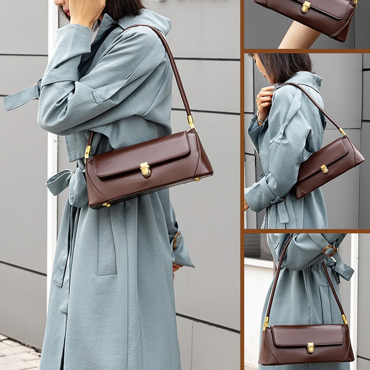 트림피 빈티지 바게트 숄더백