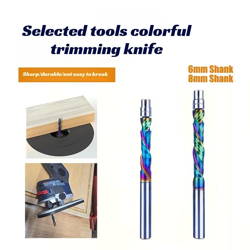 Colorful trimming knife composite blade overall alloy trimming knife engraving milling cutter carbid