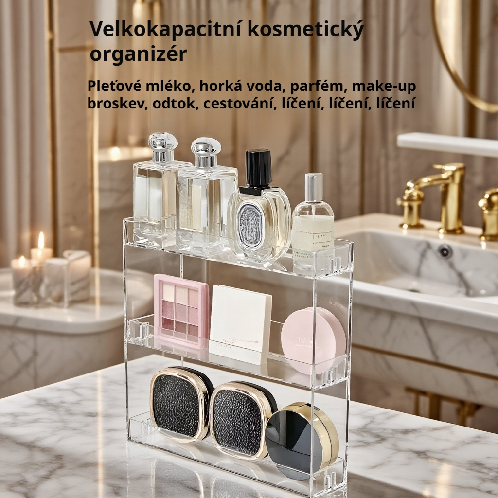 Vícevrstvá akrylová police na stěně