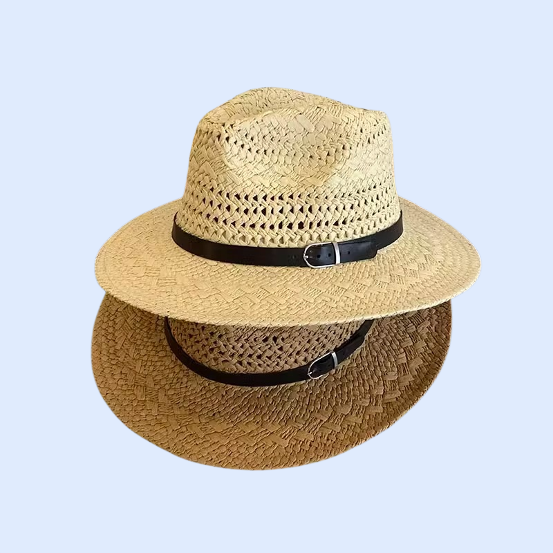女性用通気性のある海辺の麦わら帽子