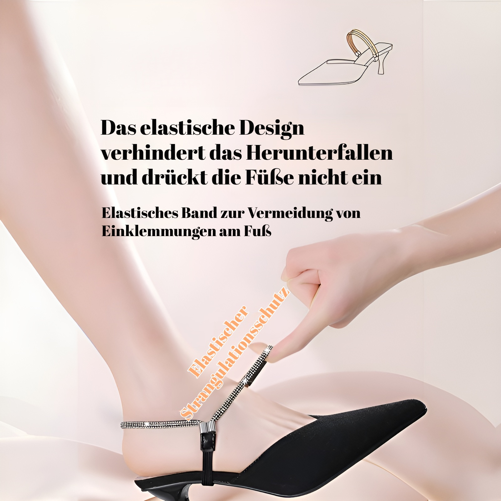 Schnürsenkel für High Heels, um zu verhindern, dass die Absätze herunterfallen,  Schnürsenkel, die n