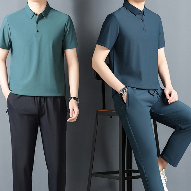 Zweiteiliges T-Shirt-Set für Männer, schnell trocknend, für den Sommer