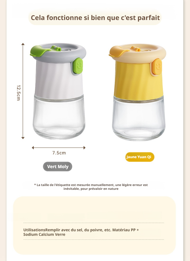 Pot à sel design pour doser facilement le sel