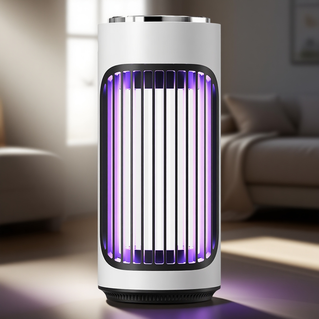 Całonocna, dwufunkcyjna lampa owadobójcza do komarów z montażem na ścianie